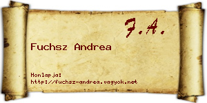 Fuchsz Andrea névjegykártya